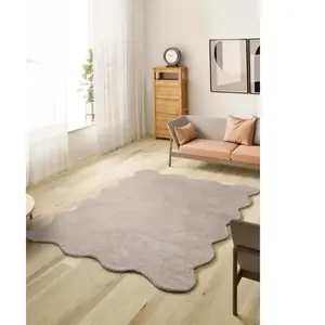ATTICGO Tapis uni lavable taupe 160 x 230 cm 51140 pas cher