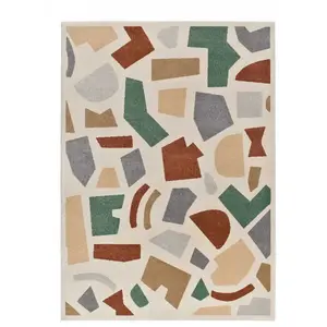 ATTICGO Tapis géométrique intérieur multicolore, 160 x 230 cm 51110 pas cher