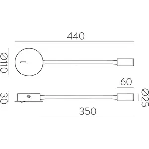 ACB ILUMINACIÓN Lampe de lecture LED Lyon, bras flexible, interrupteur, blanc pas cher