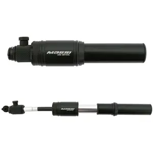 Comparateur de prix : Pompe a main massi cm 32 aluminium telescopique double shot noir