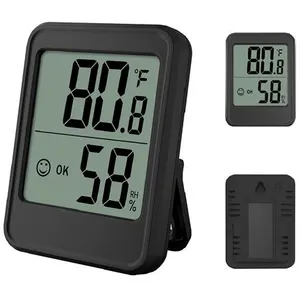 Thermomètre Hygromètre Électronique Intérieur TEMINO pour Salon, Bureau, Chambre et Cuisine,MaisonVendu parcdiscount