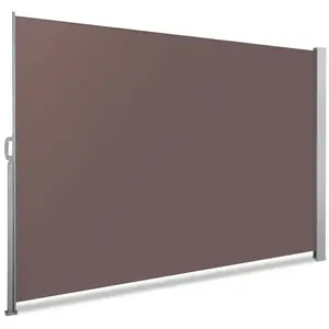 VOUNOT Paravent retractable avec housse de protection 140x300cm Marron