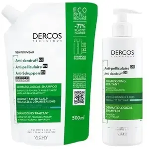 Vichy Dercos Shampoing Antipelliculaire Cheveux Normaux À Gras 390ml L... pas cher