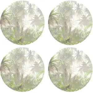 Floorart - 4 Sets de table ronds Haiti multicolores - D.40 cm OS pas cher