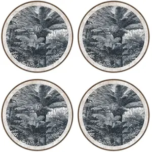Floorart - 4 Sets de table ronds Santo Domingo multicolores - D.40 cm OS pas cher