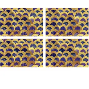 Floorart - 4 Sets de table rectangulaires deluxe 1 multicolores - 30x45 cm T.U pas cher