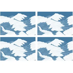 Floorart - 4 Sets de table rectangulairess mer indienne multicolores - 30x45 cm T.U pas cher