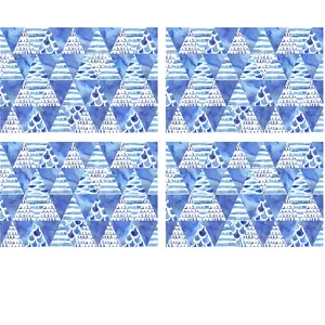 Floorart - 4 Sets de table rectangulaires Mer Adriatique bleus- 30x45 cm T.U pas cher