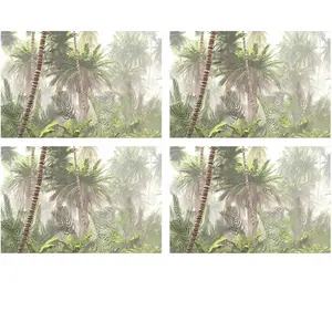 Floorart - 4 Sets de table rectangulaires Haïti multicolores - 30x45 cm T.U pas cher