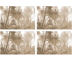 Floorart - 4 Sets de table rectangulaires Haïti sépia multicolores - 30x45 cm T.U pas cher