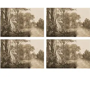 Floorart - 4 Sets de table rectangulaires Tobago multicolores - 30x45 ... pas cher