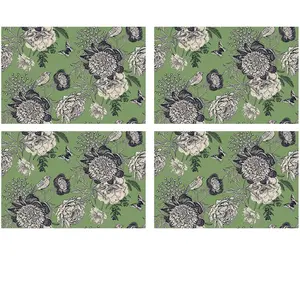 Floorart - 4 Sets de table rectangulaires oiseau 9 multicolores - 30x4... pas cher