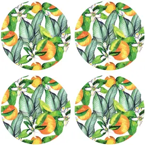 Floorart - 4 Sets de table ronds nez multicolores - D.40 cm OS pas cher