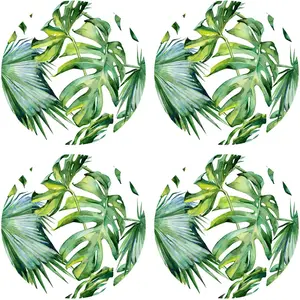 Floorart - 4 Sets de table exotique ronds multicolores - D.40 cm OS pas cher
