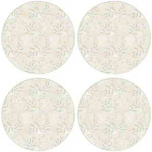 Floorart - 4 Sets de table ronds Nappes d'avril multicolores - D.40 cm OS pas cher