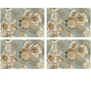 Floorart - 4 Sets de table Oiseau rectangulaires 1 multicolores - 30x45 cm T.U pas cher