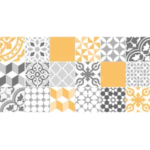 Viniliko Tapis, vinyle, jaune, 50  x 100  x 3  cm - 30617 pas cher