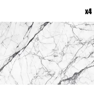 Floorart - 4 Sets de table Claudius gris/blanc - 30x45 cm T.U pas cher