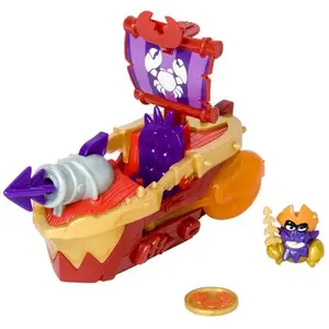 PIRATIX Broyeur des Mers - Bateau Pirate en Forme de Crabe. Contient 1 Bateau Pirate, 1 Piratix Exclusif, 1 trésor Exclusif, 1 Accessoire, 1 Canon et 1 Projectile pas cher