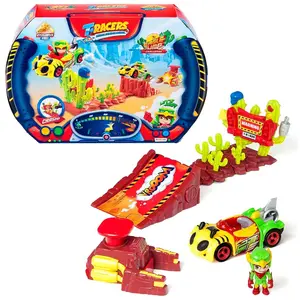 Comparateur de prix : Ensemble avec figurine T-Racers voiture et rampe Eagle Jump