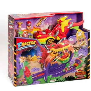 Ensemble T-Racers Dragon Loop Action Figure Tiki Twist Lanceur pas cher