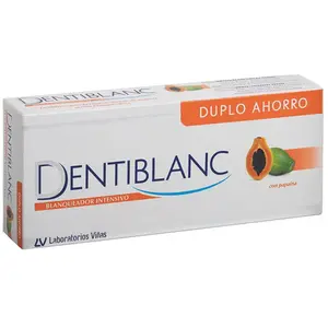 Comparateur de prix : Dentiblanc Blanqueador Intensivo con papaya pack 2 x 100 ml