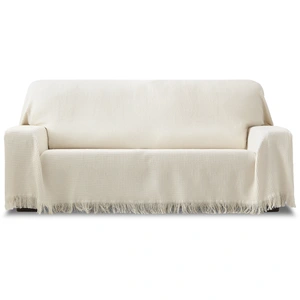 Eysa Plaid polyvalent beige 180 cm (Mesures comptant les franges) pas cher