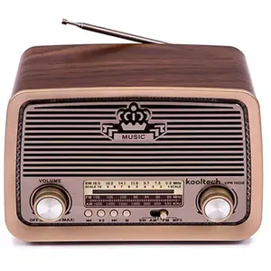 Radio Kooltech Am/Fm/Sw Bluetooth Marron pas cher