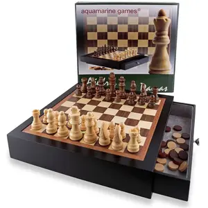 Aquamarine Games   Échecs et Dames (fd11555) pas cher