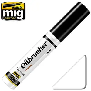 BROSSE A HUILE BLANC  - Ammo by Mig Produit de vieillissement  - AMMO-3501 Vendu parrue-du-commerce