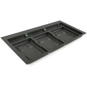 Comparateur de prix : Emuca Base Recycle pour poubelles pour tiroir de cuisine, Module 900 mm, gris