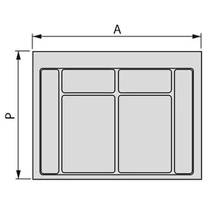 Comparateur de prix : Emuca Base Recycle pour poubelles pour tiroir de cuisine, Module 600 mm, gris