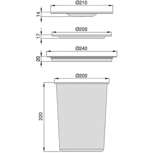 Comparateur de prix : Emuca - Poubelle encastrable pour plan de travail Recycle 5 litres
