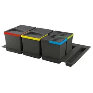 Comparateur de prix : Emuca Ensemble De Contenants Avec Base Recyclable Pour Tiroir De Cuisine