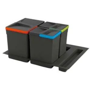 Comparateur de prix : EMUCA Kit de poubelles à base Recycle pour tiroir de module 600 mm 15L - 8935923