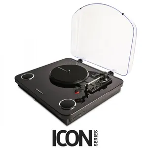 Platine vinyle Bluetooth Energy Sistem BlackSpin avec haut-parleurs 10 W, noir