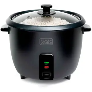 Comparateur de prix : Cuiseur à riz 1.8l 700w avec panier vapeur noir Black+decker BXRC1800E