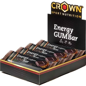 Barre Crown Sport Nutrition Energy Gum + caféine goût cola (12 unités)Vendu pardocmorris