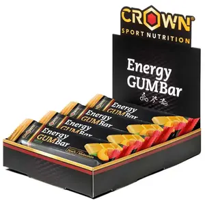 Barre Crown Sport Nutrition Energy Gum + caféine goût pêche (12 unités...Vendu pardeporvillage
