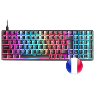 MARSGAMING Clavier mécanique gaming MKULTRA clavier USB AZERTY Français Noir