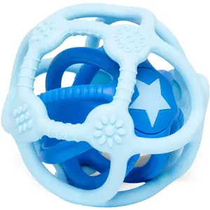 Lot de 2 balles sensorielles en silicone Bleu pas cher