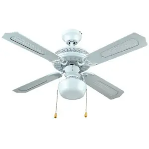 Bastilipo - Ventilateur de Plafond avec Lumière E27, 50 W, Blanc, 105 x 42 cm, NerjaVendu parcarrefour