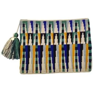 Sac à main Guanabana  Sac Clutch Femme Royal Blue/Green pas cher