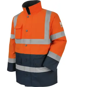 Parka de travail Würth MODYF haute-visibilité orange/marine 3XL pas cher