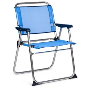 Chaise marine en aluminium et textilène Solenny pas cher