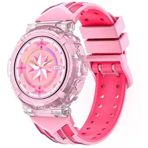 Montre intelligente Cool Clever en silicone rose (appels, santé, sport... pas cher