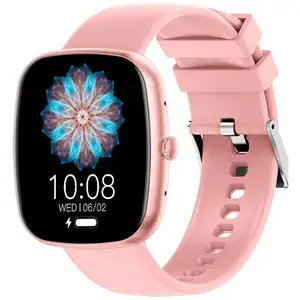 Montre intelligente en silicone rose Cool Border (appels, santé, sport... pas cher