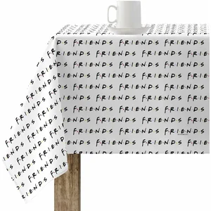 MANTEL RESINADO (TACTO PLASTIFICADO) ANTIMANCHAS MODELO FRIENDS WHITE