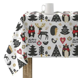 MANTEL RESINADO ANTIMANCHAS MODELO MERRY CHRISTMAS 61 pas cher