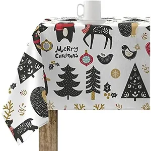 Comparateur de prix : Nappe enduite antitache belum merry christmas multicouleur 200 x 150 cm